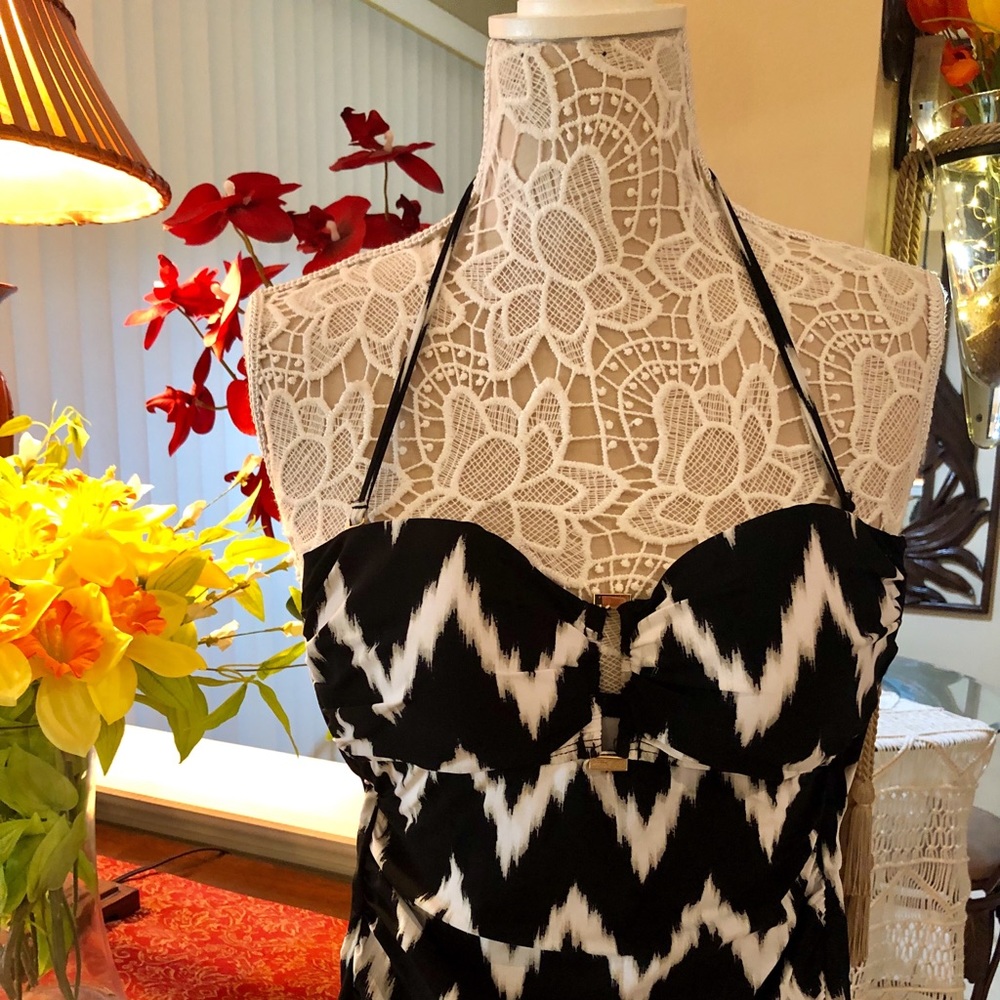 La Blanca Black & White Swim Tankini New With Tags